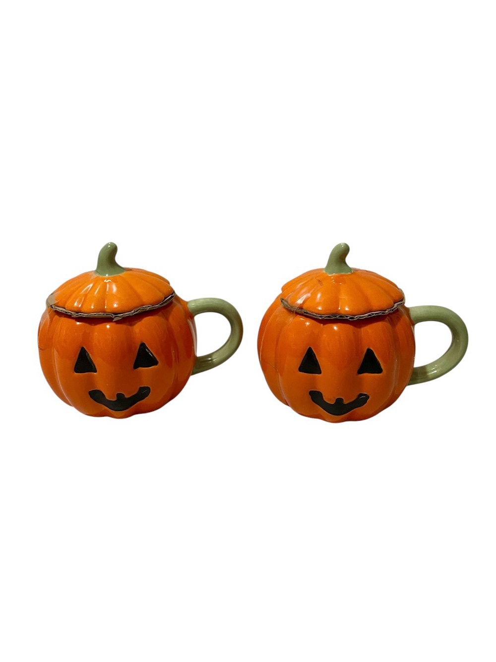 Hyde and EEK! Jack-O-Lantern Mini Figural Mug with Lid - Set of 2